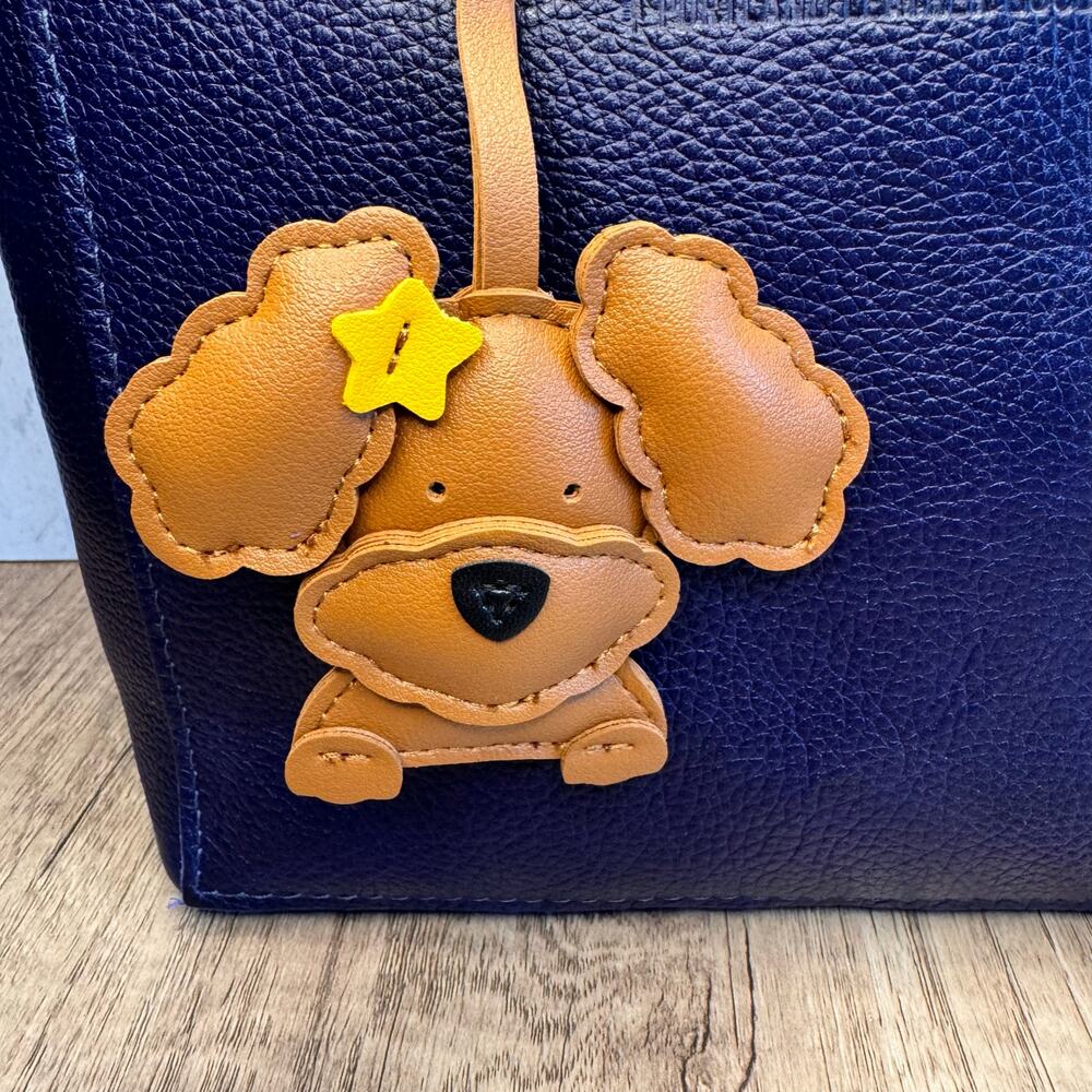 Brown Fluffy Ear Dog Bag Charm Poodle Yorkie Small Dog Purse Charm Dog Gift NEW